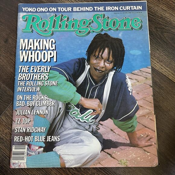 Rolling Stone Magazine Whoopi Everly Brothers Julian Lennon ZZ  Top 473 May 8,86 - Picture 1 of 16